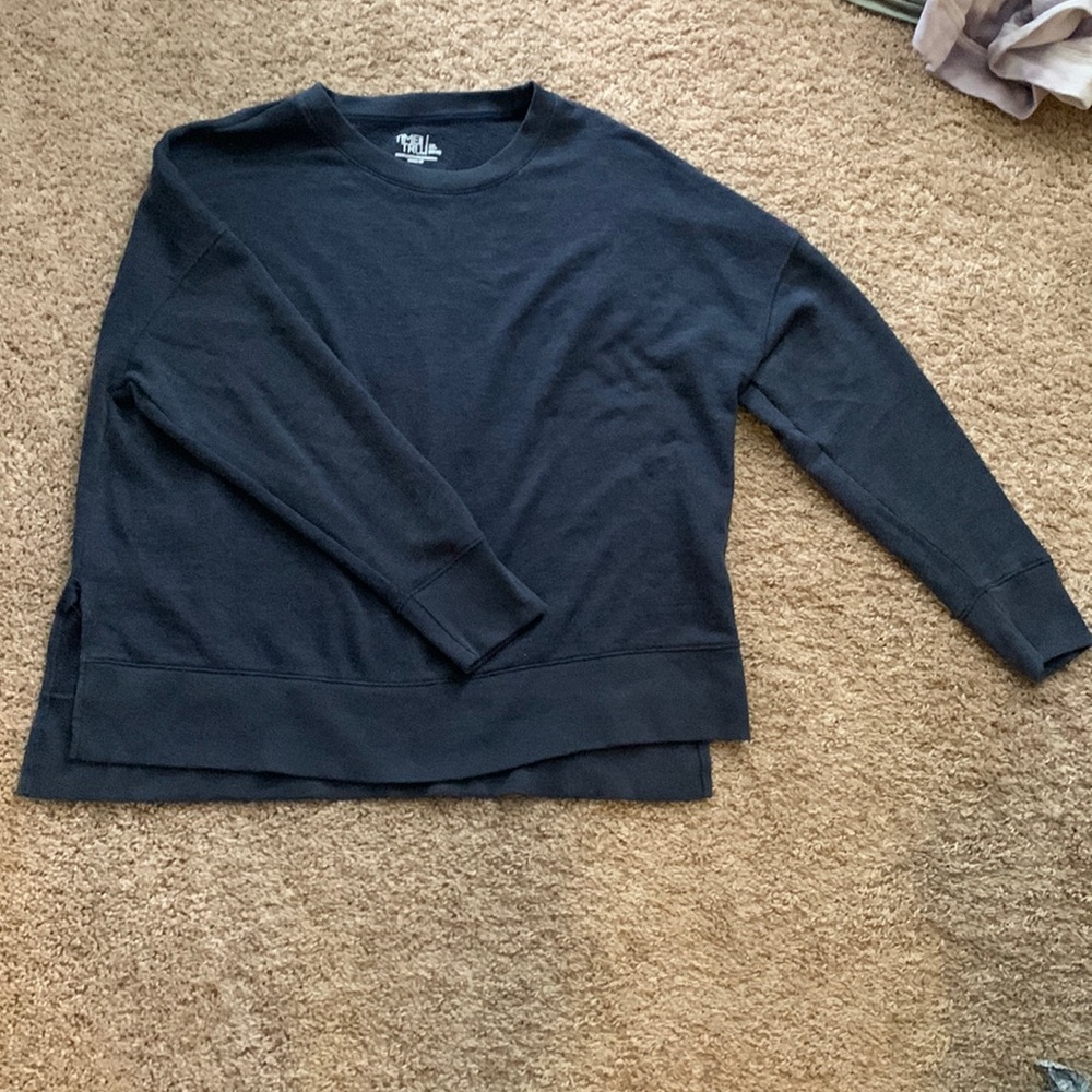 Blue crew neck